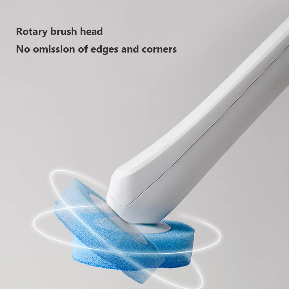 Disposable Toilet Brush Cleaner with 32PCS Brush Head Bathroom Long Handle Cleaning Brush Toilet Accessories