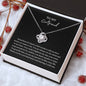 To My Girlfriend Love Knot Necklace Gift For Her Anniversary Birthday Valentine's Day