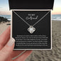 To My Girlfriend Love Knot Necklace Gift For Her Anniversary Birthday Valentine's Day