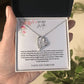 To My Wife I Cherish You  Heart Necklace